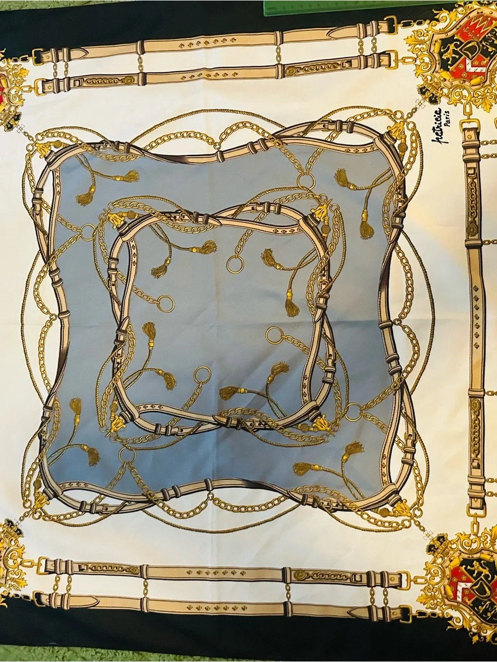 Luxury Decorative Silk-Feel Throw Pillow Cover – Blue & Gold